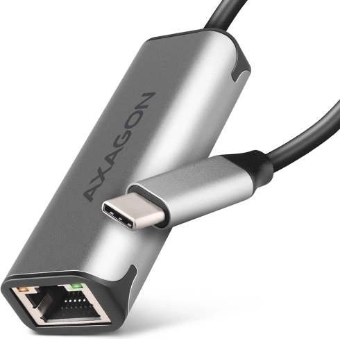 USB‑C 3.2 Gen 1 2,5GbE adapter AXAGON met Realtek RTL8156B‑chip, grijs