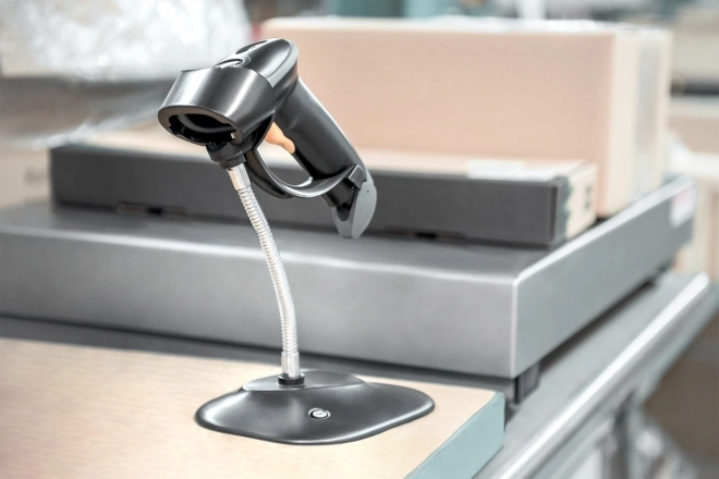 Draadloze Bluetooth barcodelezer 1D en 2D met QR-codes en standaard