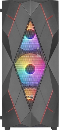Volcan zwarte mid-tower RGB gamingbehuizing
