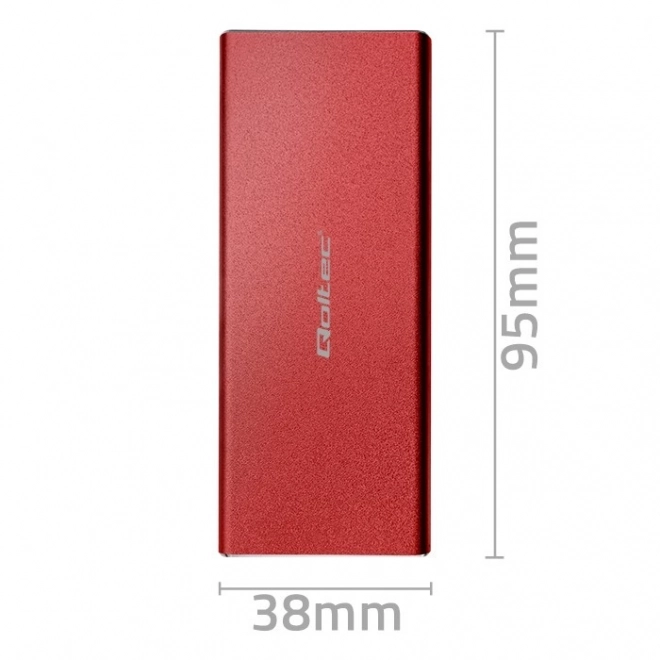 Kast | Behuizing voor schijf M.2 SSD | SATA | NGFF | USB 3.0 | Superspeed 5Gb/s | 2TB | Rode kleur