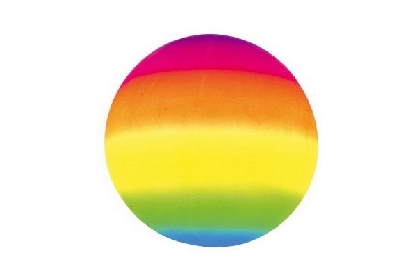 Regenboog rubberen bal niet opgeblazen 23cm in net