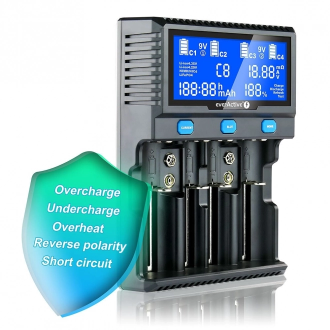 Batterijoplader UC-4200 voor Li-ion en NI-MH accu's
