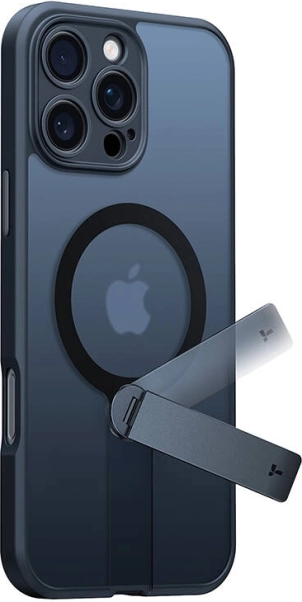Torras Pstand Spin hoesje voor iPhone 16 Pro zwart