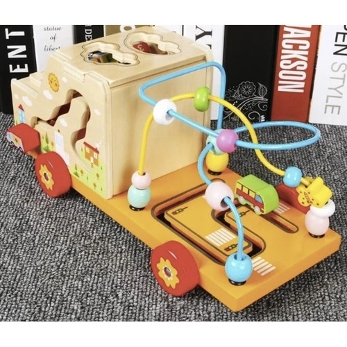 Houten educatieve auto-kast Kruzzel