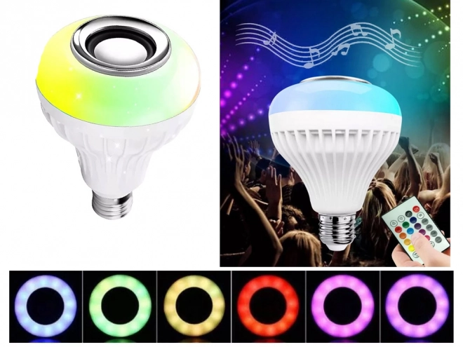 Kleurige LED-lamp met luidspreker en afstandsbediening
