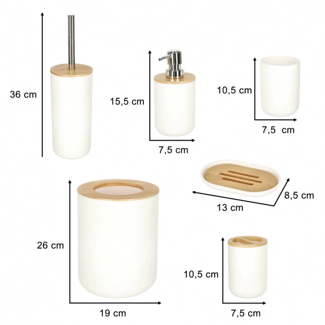 Witte badkamer set 6-delig