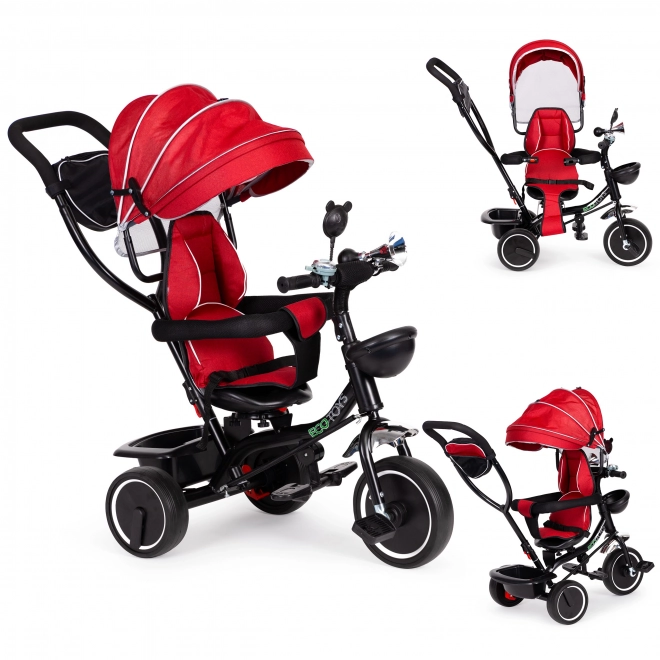 Driewieler met draaibare zitting Rood