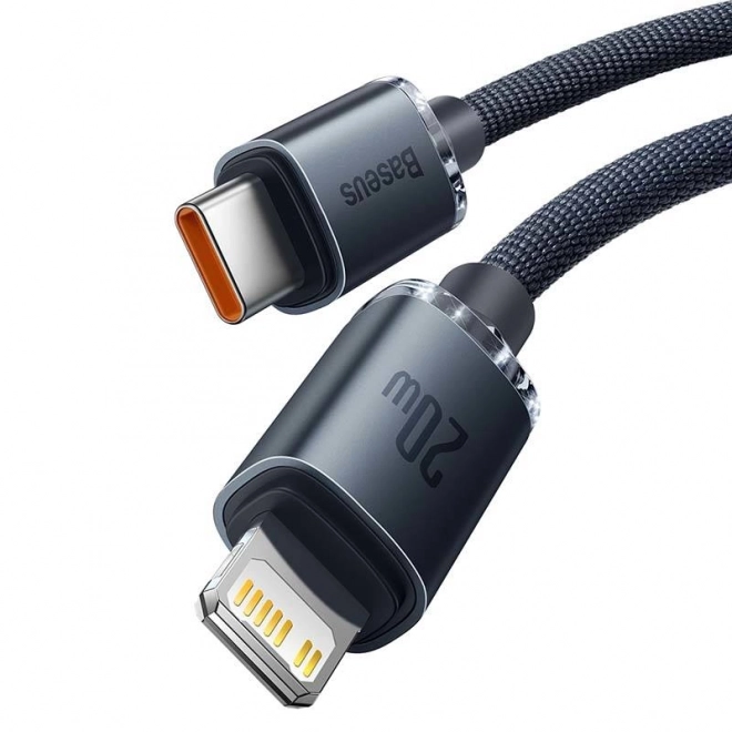 Baseus Crystal kabel USB-C naar Lightning 20W PD - zwart