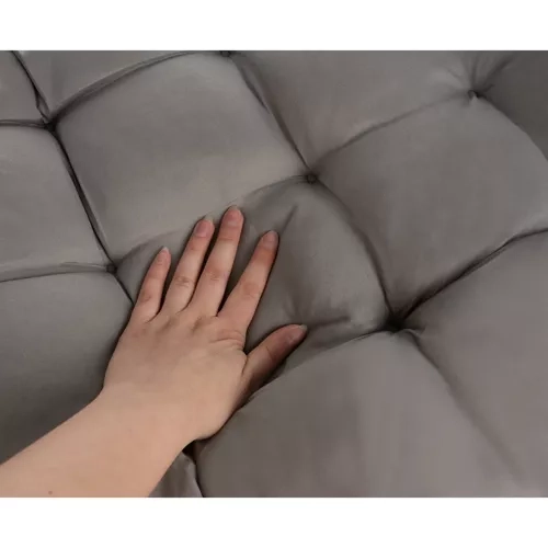 Gequilte kussen voor tuinligbed grijs 23490