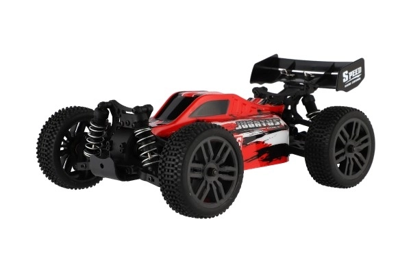 Avtomobil RC Buggy Bonzai Jubatus terrein 30cm plastic 2,4GHz op batterijen + 2x extra pakket in doos 40x14x21 – Rood