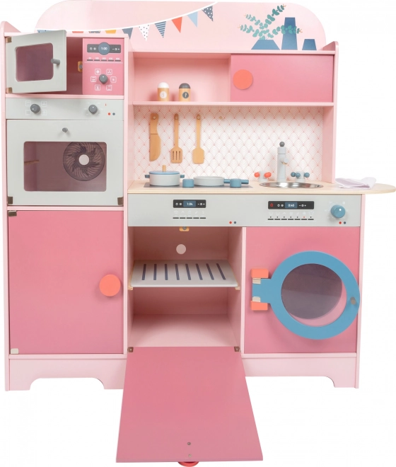 Houten keuken Gourmet roze