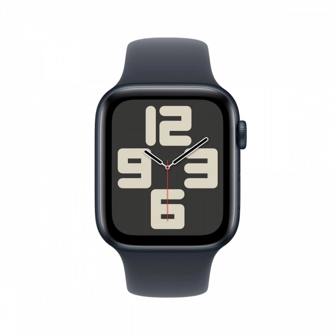 Apple Watch SE GPS, aluminium kast 40 mm in middernachtkleur met sportband in middernachtkleur - maat S/M