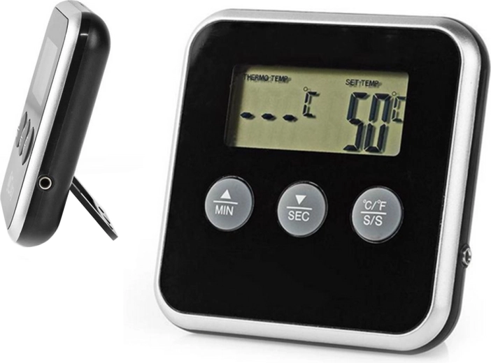 Groot LCD-scherm, °C/°F en slimme timer