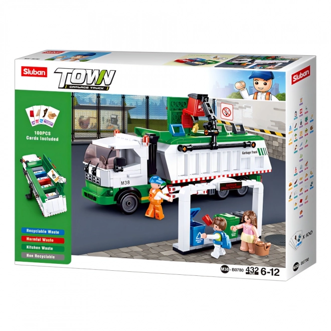 Sluban Stad M38-B0780 Vuilniswagen voor Recycling + Kaartspel