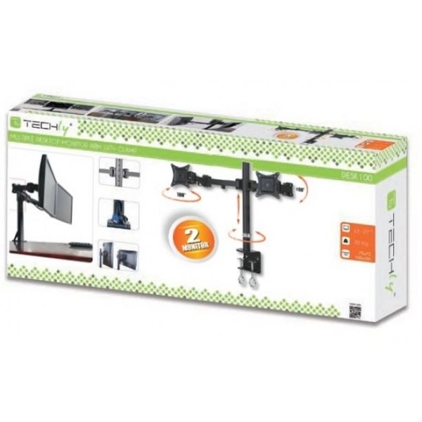 Dubbele bureaustandaard LCD/LED 13-27 inch 2x10 kg