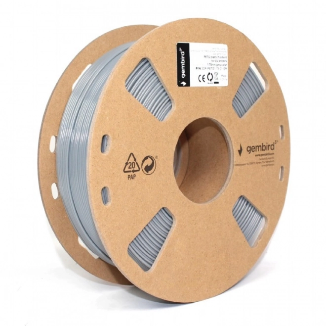 Filament voor 3D-printers PETG/1,75 mm/1 kg/grijs