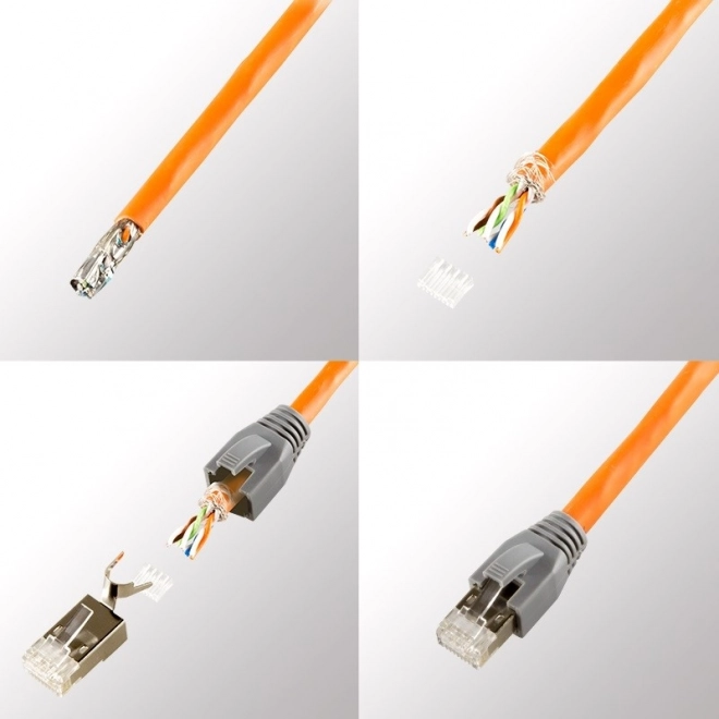 Afgeschermde RJ45-connectoren CAT.6, 6A, 7 - 10 stuks
