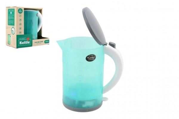 Turquoise waterkoker met geluid- en lichteffecten