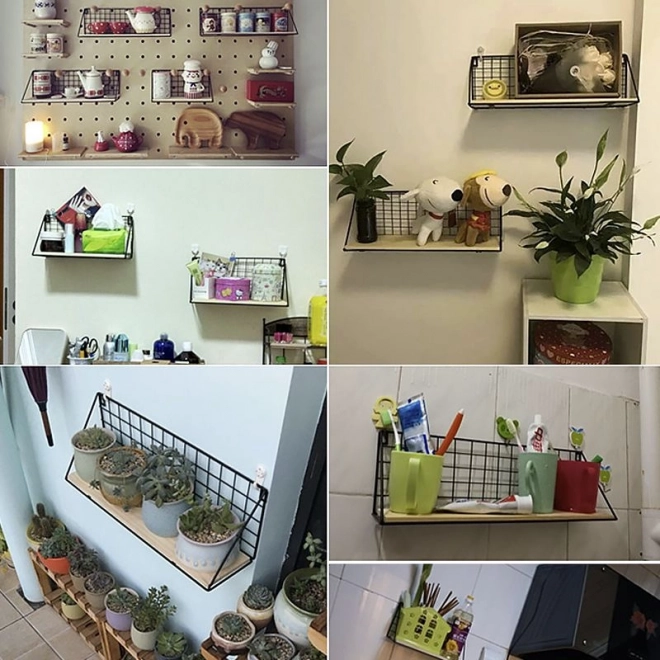 Muurplank LOFT stijl 29,5 cm- zwart