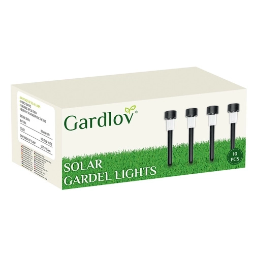 Zonne-LED Tuinlampen - set van 10, insteekbaar, waterdicht, warm wit licht