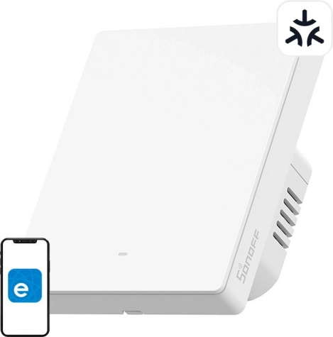 Intelligente wandschakelaar SONOFF M5 Matter, 1-kanaals, voor inbouwraam