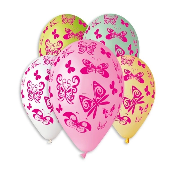 Opblaasbare ballonnen vlinders - 5 stuks