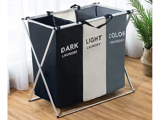 Praktische organizer voor wasgoed met drie verdelingen