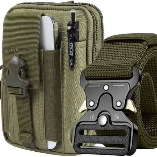 Tactische heuptas + riem groen Trizand 24322