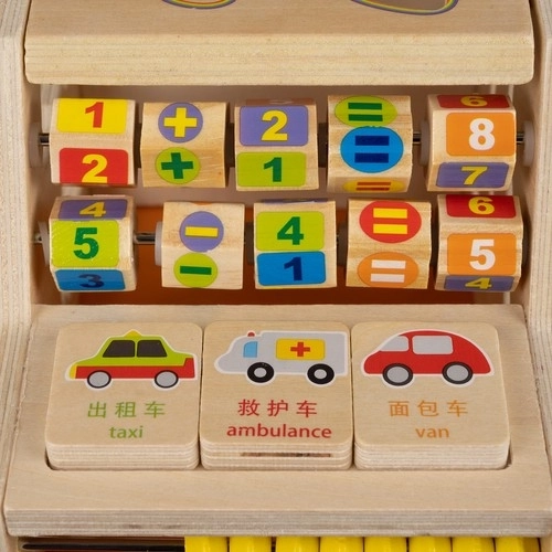 Houten educatieve auto-kast Kruzzel