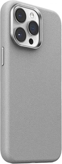 Magnetische leren hoes voor iPhone 15 Pro JOYROOM (grijs)