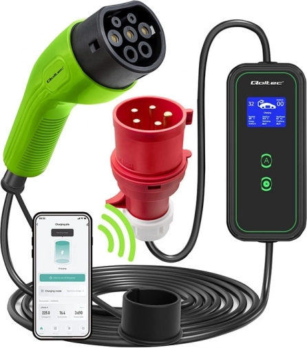Mobiele Qoltec-oplader voor elektrische voertuigen