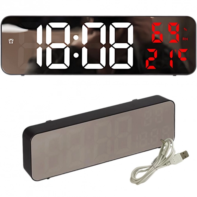 Elektronische digitale klok met thermometer en wekker
