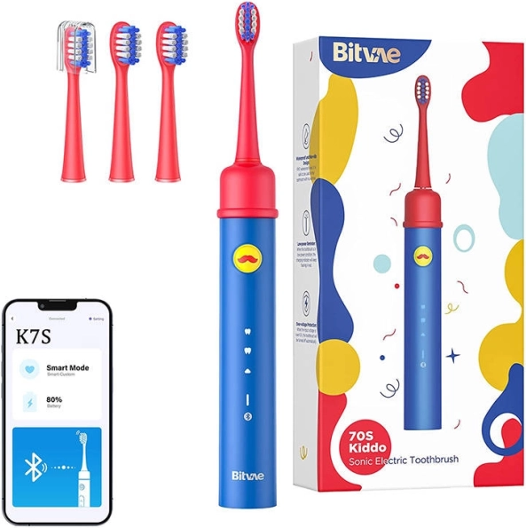 Sonische kindertandenborstel met app BITVAE, blauw