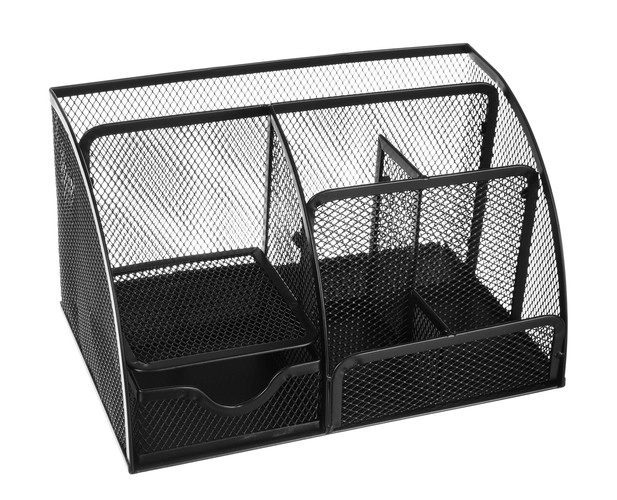 zwarte organizer voor bureau