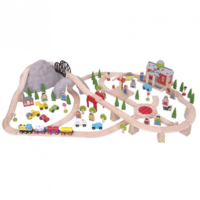 Bigjigs Rail Houten Treinbaan Bergroute 112 stuks