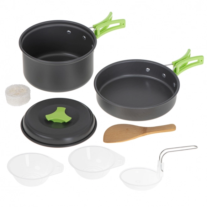 Toeristische kookset met pan en koekenpan XL