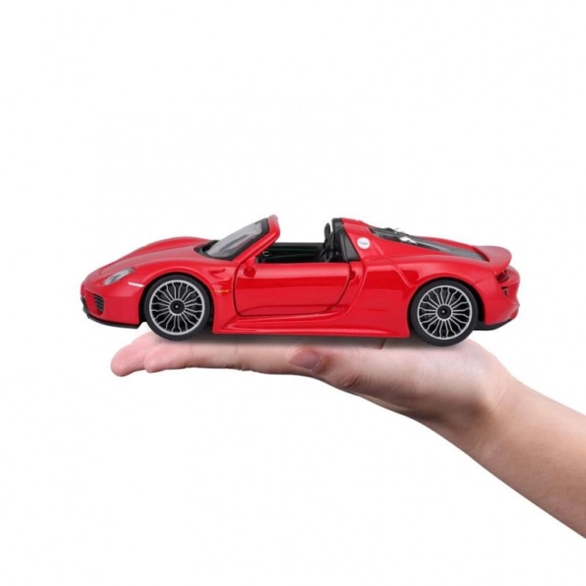 Bburago Porsche 918 Spyder rood model 1:24