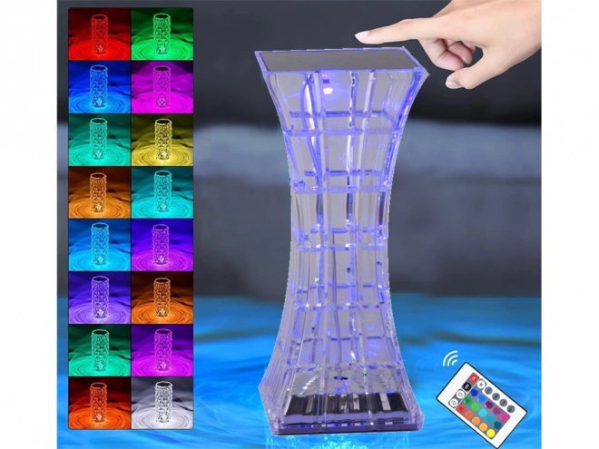 Kristallen nachtlamp met RGB LED en afstandsbediening