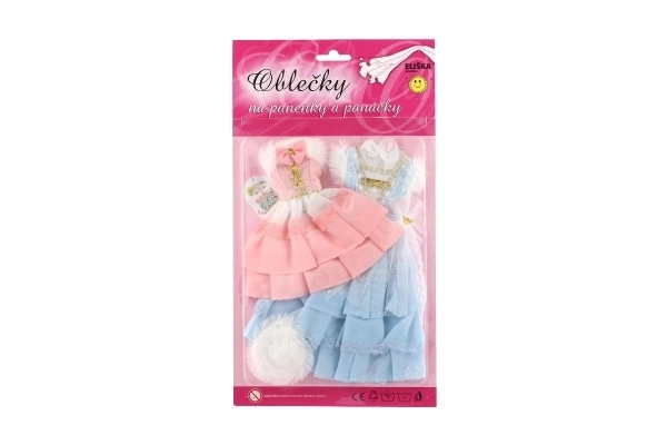 Poppenkleertjes met accessoires - 2 stuks