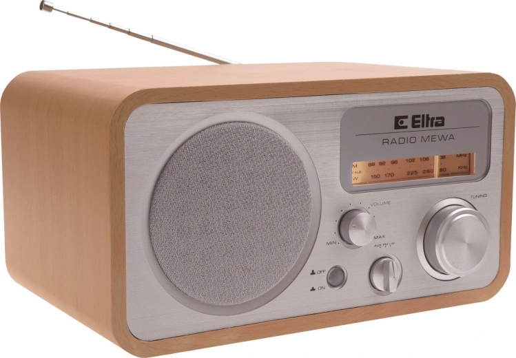 Radio MEWA in licht hout