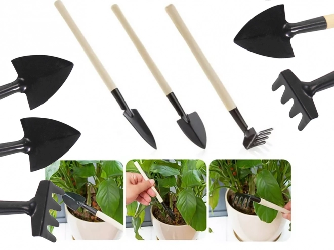 Set tuinwerktuigen voor verplanten voor bloempotten