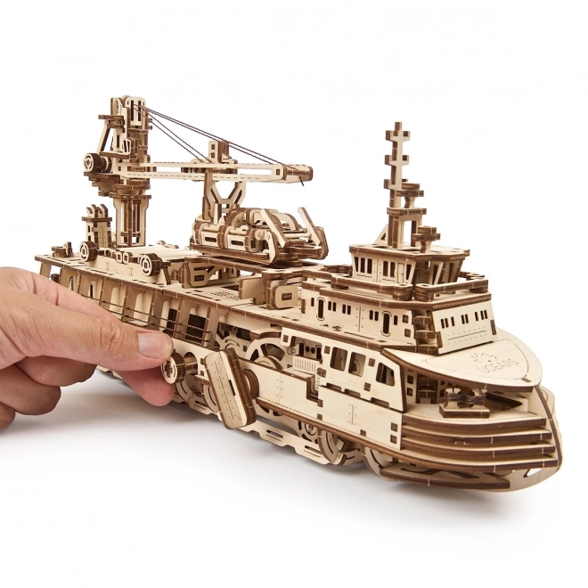 Ugears 3D puzzel - Onderzoeksschip 575 stuks