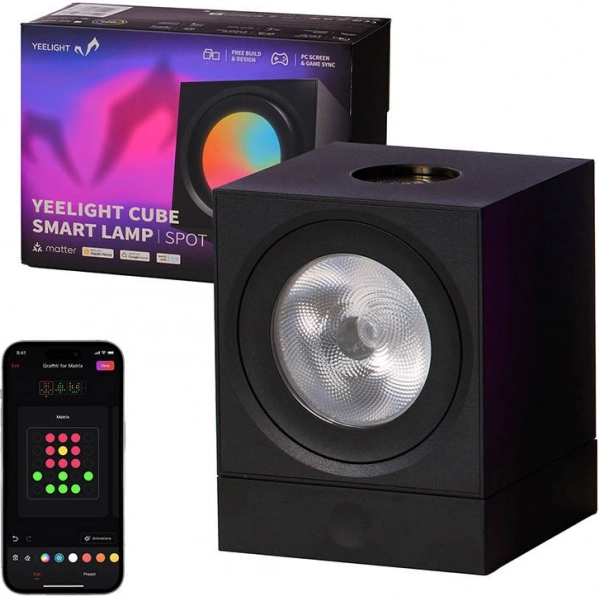 Yeelight Cube Smart Lamp Spot – basisstation voor modulaire gamingverlichting