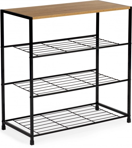 Drie metalen roosters voor tot 12 paar schoenen