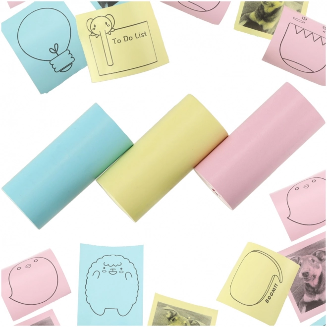 Gekleurde rolletjes voor thermische printer 5,7 cm x 3 m, 3 stuks