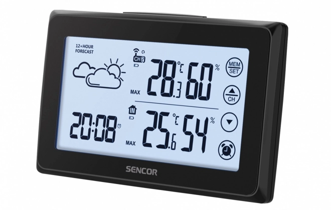 Digitale weerstation met touchscreen en sensor