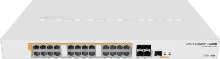 Schakelaar 24× Gigabit PoE met 4× SFP+ MIKROTIK CRS328-24P-4S+RM