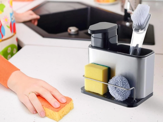Keuken zeepdispenser en sponsorganizer
