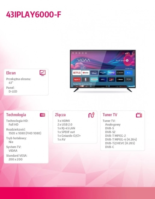 LED TV 43'' IPLAY