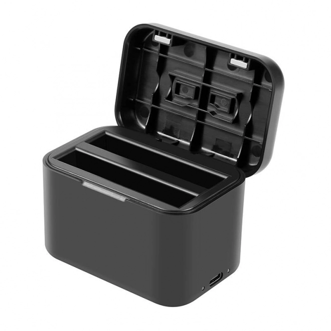 Oplaadcase voor batterijen en geheugenkaarten voor Insta360 X4 - zwart
